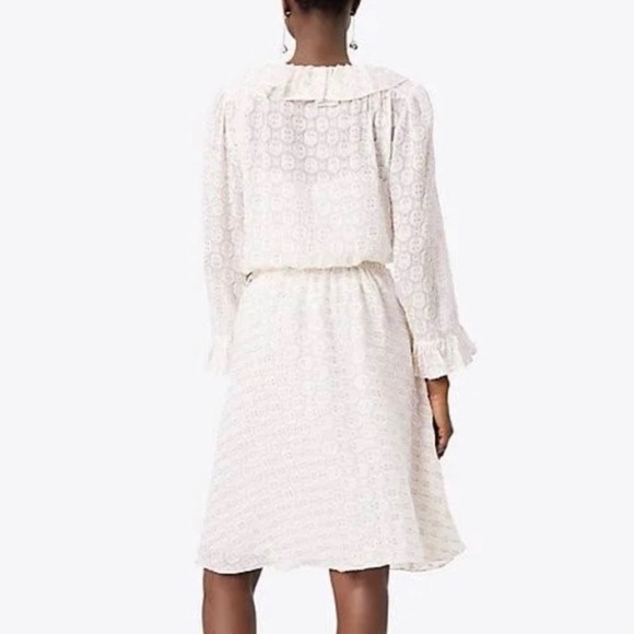 Elegant Tory Burch Jasmine Metallic Midi Dress - Picture 2 of 5